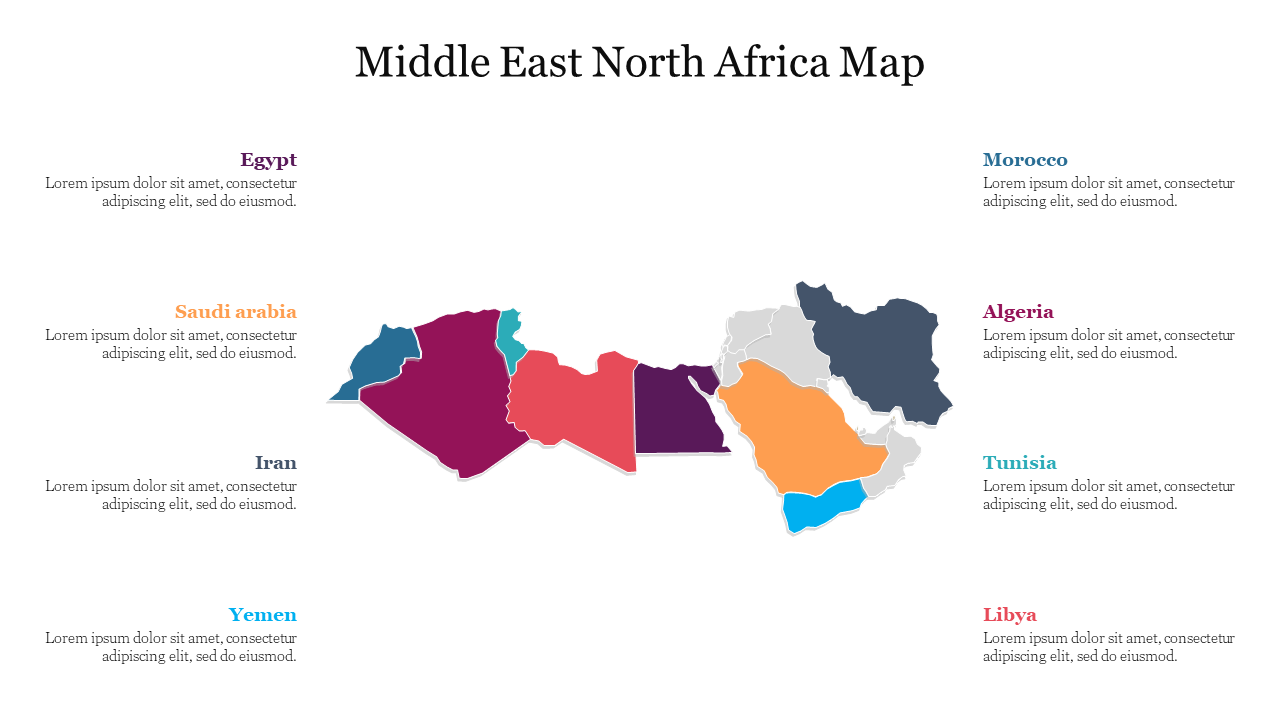 Middle East North Africa Map